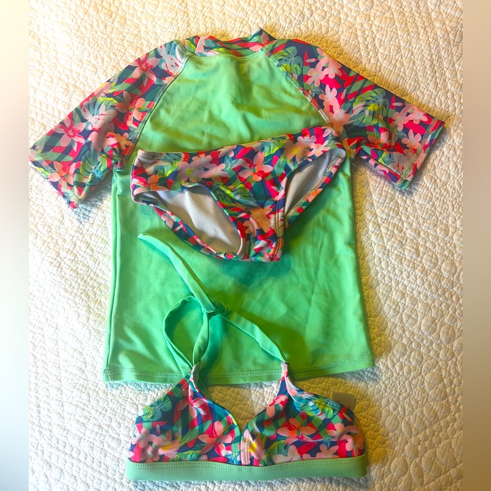 4t girls swimsuit with 3 pieces